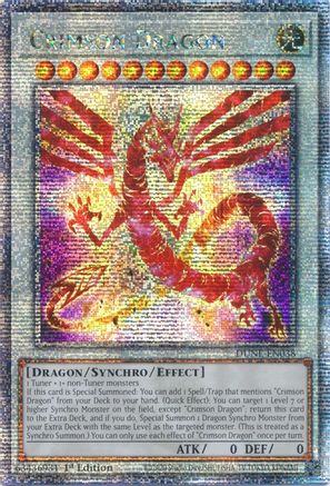 Image of Crimson Dragon (Quarter Century Secret Rare) (DUNE-EN038) - Duelist Nexus 1st Edition
