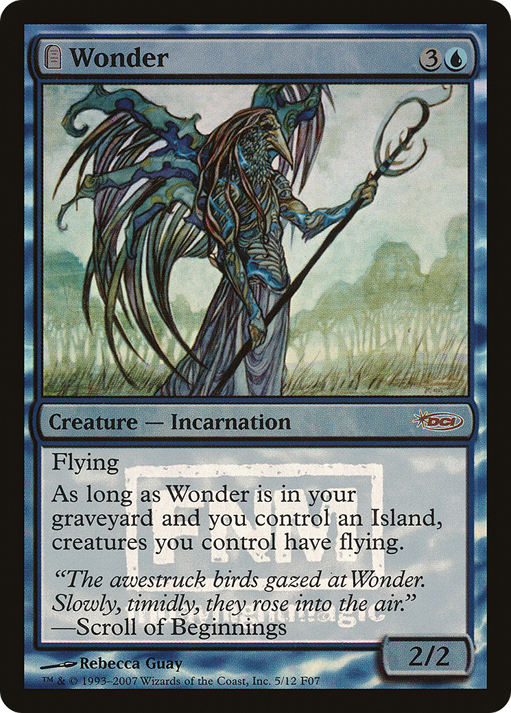 Image of Wonder (FNM-) - Friday Night Magic 2007: (tombstone) Foil