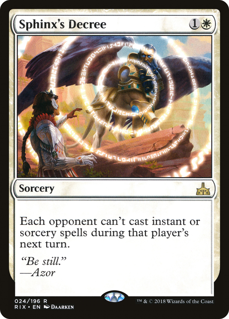 Image of Sphinx's Decree (RIX-024) - Rivals of Ixalan