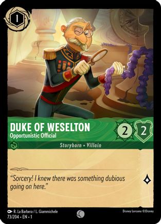 Image of Duke of Weselton - Opportunistic Official (73/204) - The First Chapter