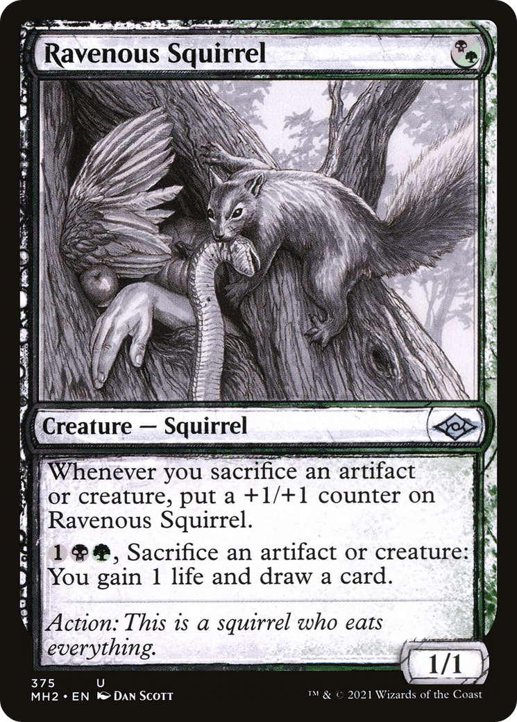 Image of Ravenous Squirrel (Showcase) (MH2-375) - Modern Horizons 2: (Showcase) Foil