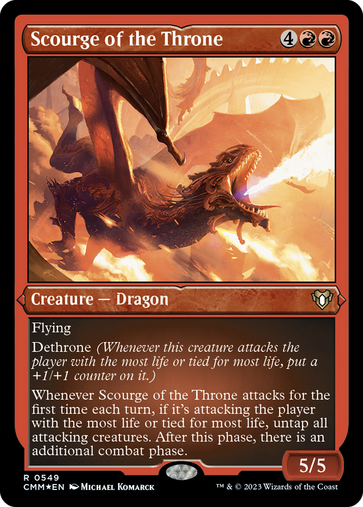 Image of Scourge of the Throne (CMM-549) - Commander Masters Etched Foil