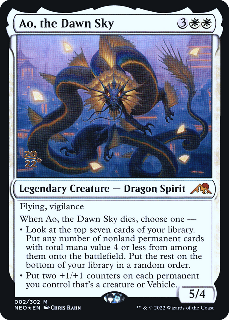Image of Ao, the Dawn Sky (PRE-002) - Kamigawa: Neon Dynasty Promos Foil