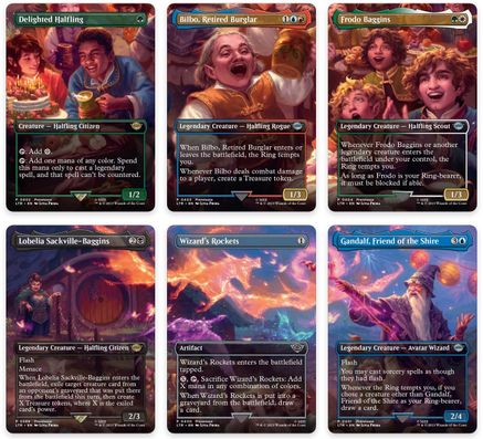 Image of Bilbo's Birthday Party Scene [Set of 6] (LTR-399-404) - The Lord of the Rings: Tales of Middle-earth Foil
