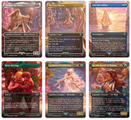 Image of Departure to the Grey Havens Scene [Set of 6] (LTR-442-447) - The Lord of the Rings: Tales of Middle-earth Foil