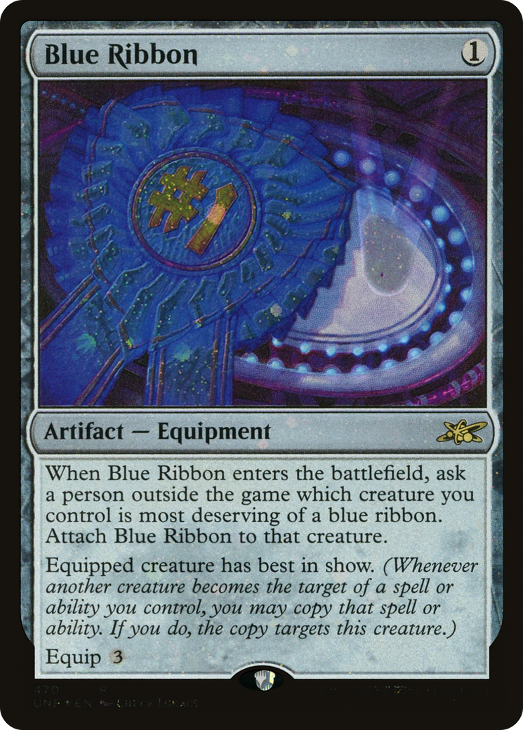 Image of Blue Ribbon (Galaxy Foil) (UNF-470) - Unfinity Foil