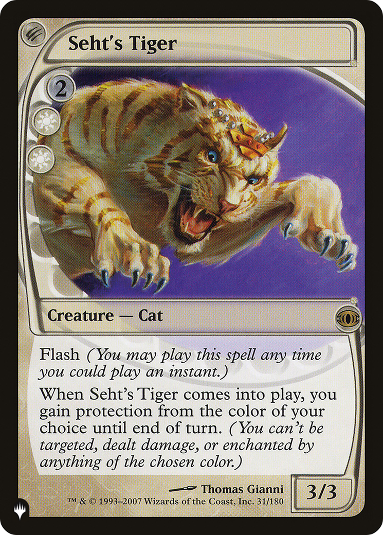 Image of Seht's Tiger (LIST-FUT-31) - The List