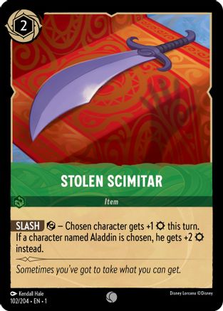 Image of Stolen Scimitar (102/204) - The First Chapter Cold Foil