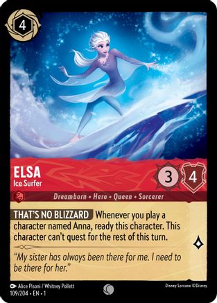 Image of Elsa - Ice Surfer (109/204) - The First Chapter Cold Foil