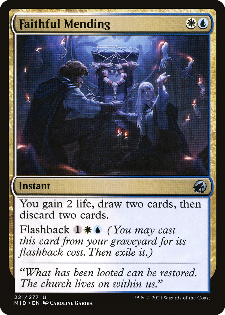 Image of Faithful Mending (MID-221) - Innistrad: Midnight Hunt