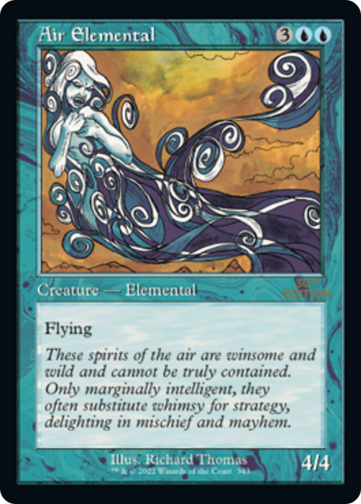 Image of Air Elemental (Retro Frame) (30A-343) - 30th Anniversary Edition