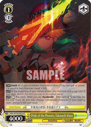 Image of Pride of the Phoenix, Takanashi Kiara (HOL/W104-E010 R) - hololive production Vol.2