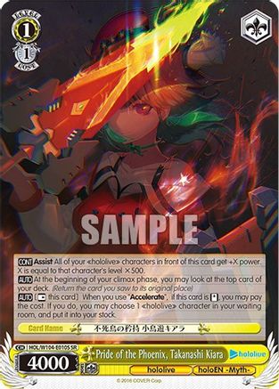Image of Pride of the Phoenix, Takanashi Kiara (SR) (HOL/W104-E010 SR) - hololive production Vol.2