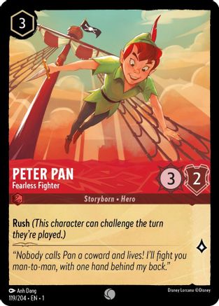 Image of Peter Pan - Fearless Fighter (119/204) - The First Chapter Cold Foil