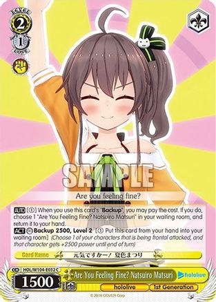 Image of Are You Feeling Fine? Natsuiro Matsuri (HOL/W104-E032 C) - hololive production Vol.2