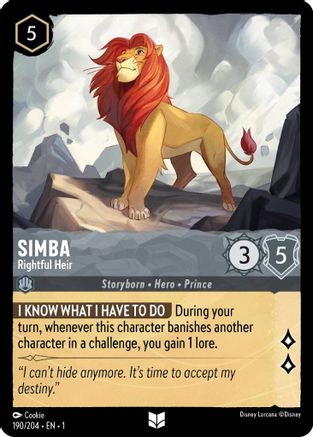 Image of Simba - Rightful Heir (190/204) - The First Chapter Cold Foil