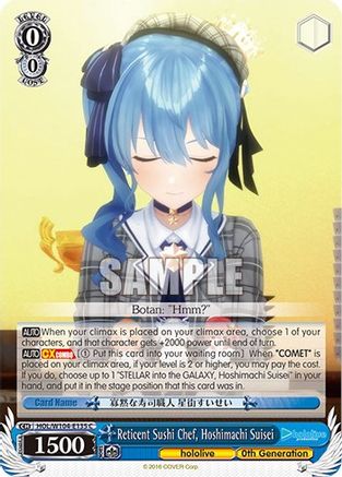 Image of Reticent Sushi Chef, Hoshimachi Suisei (HOL/W104-E135 C) - hololive production Vol.2