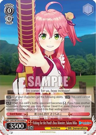 Image of Fishing for the Pond's Boss Monster, Sakura Miko (HOL/W104-E098 C) - hololive production Vol.2