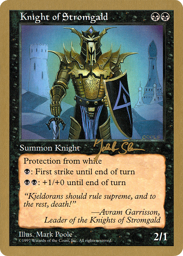 Image of Knight of Stromgald - 1997 Jakub Slemr (5ED) (WCD-) - World Championship Decks 1997