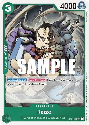 Image of Raizo (Event Pack Vol. 2) (OP01-052) - One Piece Promotion Cards
