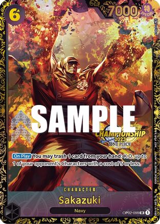 Image of Sakazuki (Championship 2023) (OP02-099) - One Piece Promotion Cards Foil