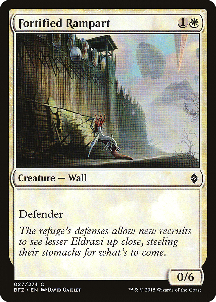 Image of Fortified Rampart (BFZ-027) - Battle for Zendikar Foil