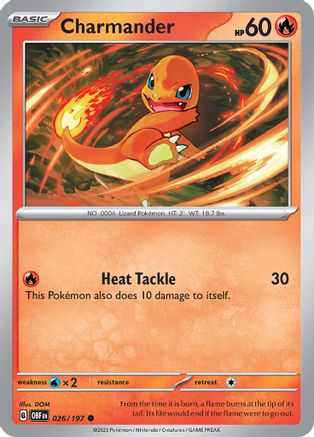 Image of Charmander 026/197  SV03 Obsidian Flames - Common