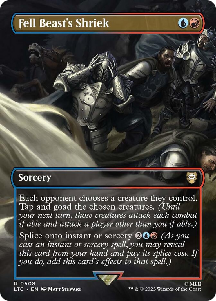 Image of Fell Beast's Shriek (Borderless) (LTC-508) - Tales of Middle-earth Commander (Borderless)