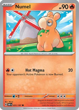 Image of Numel 031/197  - Reverse Holofoil SV03 Obsidian Flames - Common