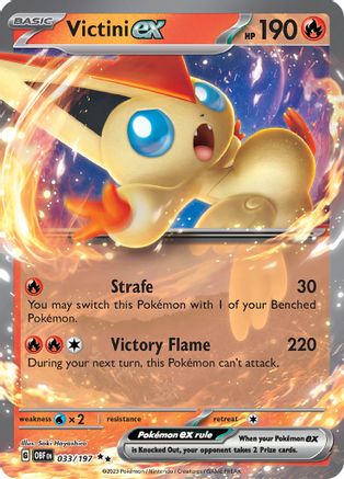 Image of Victini ex 033  - Holofoil SV03 Obsidian Flames - Double Rare