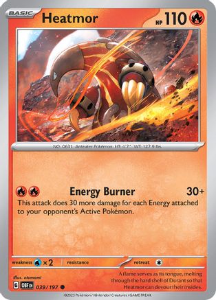 Image of Heatmor 039/197  SV03 Obsidian Flames - Common