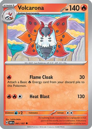 Image of Volcarona 041/197  SV03 Obsidian Flames - Uncommon