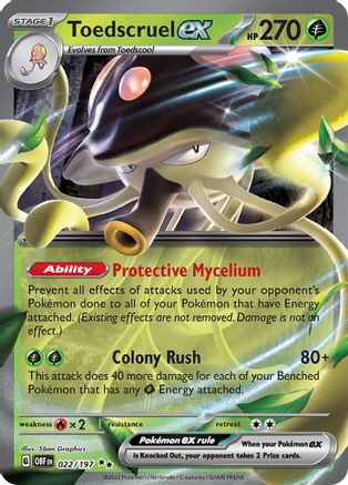 Image of Toedscruel ex 022  - Holofoil SV03 Obsidian Flames - Double Rare