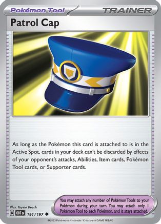Image of Patrol Cap 191/197  - Reverse Holofoil SV03 Obsidian Flames - Uncommon