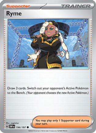 Image of Ryme 194/197  - Reverse Holofoil SV03 Obsidian Flames - Common