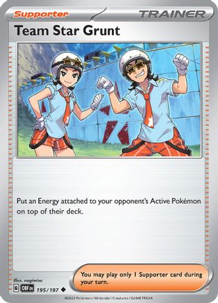 Image of Team Star Grunt 195/197  SV03 Obsidian Flames - Uncommon