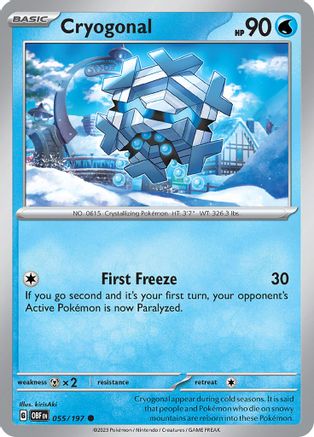 Image of Cryogonal 055/197  SV03 Obsidian Flames - Common