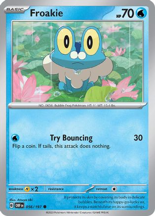 Image of Froakie 056/197  - Reverse Holofoil SV03 Obsidian Flames - Common