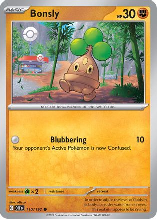 Image of Bonsly 110/197  SV03 Obsidian Flames - Common