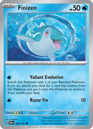 Image of Finizen 60/197 060/197  - Reverse Holofoil SV03 Obsidian Flames - Common
