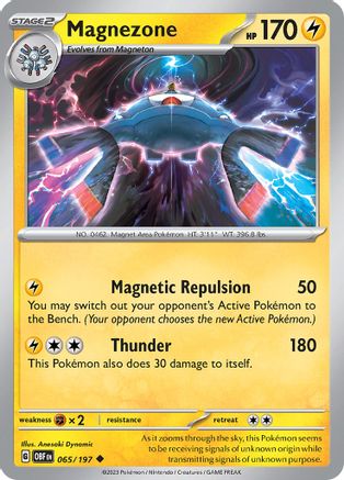 Image of Magnezone 065/197  SV03 Obsidian Flames - Uncommon