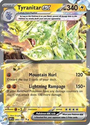 Image of Tyranitar ex 066  - Holofoil SV03 Obsidian Flames - Double Rare