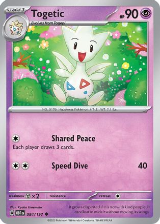 Image of Togetic 084/197  SV03 Obsidian Flames - Uncommon