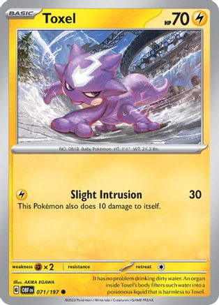 Image of Toxel 071/197  - Reverse Holofoil SV03 Obsidian Flames - Common