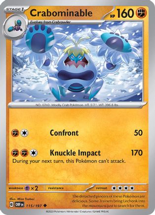 Image of Crabominable 115/197  SV03 Obsidian Flames - Uncommon