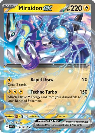 Image of Miraidon ex 079/197  - Holofoil SV03 Obsidian Flames - Double Rare
