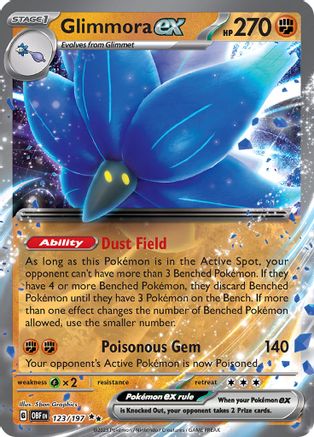 Image of Glimmora ex 123/197  - Holofoil SV03 Obsidian Flames - Double Rare