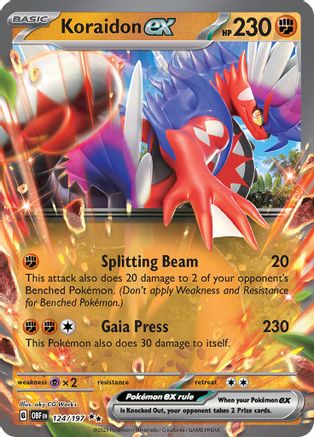 Image of Koraidon ex 124/197  - Holofoil SV03 Obsidian Flames - Double Rare
