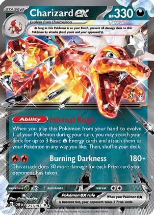 Image of Charizard ex 125/197  - Holofoil SV03 Obsidian Flames - Double Rare