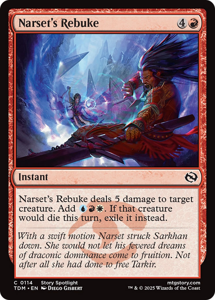 Image of Narset's Rebuke (TDM-114) - Tarkir: Dragonstorm